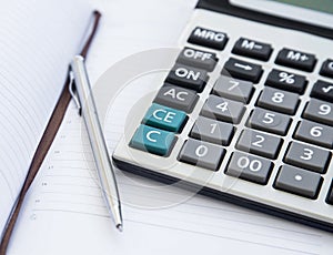 Accounting Tools with Agenda, Calculator and Pen.Office Financia