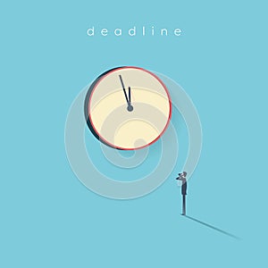 Accounting website vector illustration with clock as filing tax form deadline symbol.