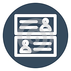 Accounts, chat bold vector icon which can be easily modified or edited