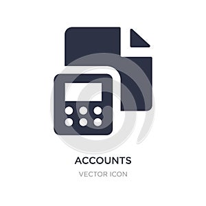 accounts icon on white background. Simple element illustration from UI concept