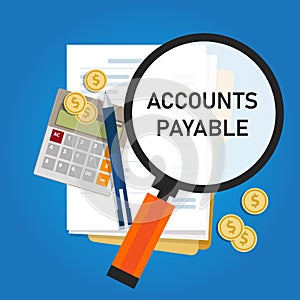Accounts payable accounting term within the general ledger that represents a company obligation to pay debt to its photo