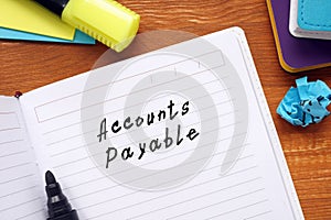Accounts Payable phrase on the page