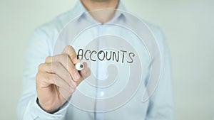 Accounts Payable, Writing On Transparent Screen