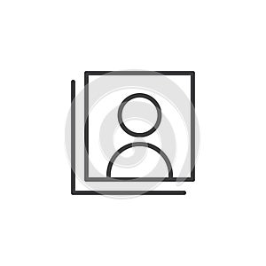 Accounts profile outline icon