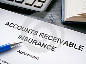 Accounts receivable insurance agreement and pen.