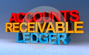 accounts receivable ledger on blue