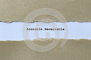 accounts receivable on white paper
