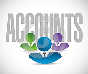 accounts team sign illustration design graphic