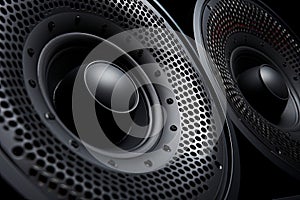 Accoustic speakers close-up