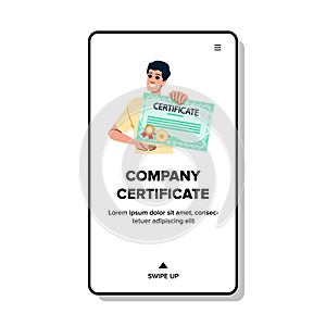 accreditation company certificate vector photo