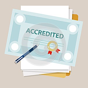 Accredited authorized organization business certificate paper with stamp