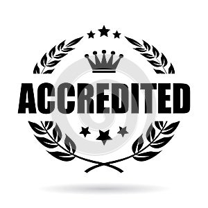 Accredited award vector icon