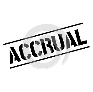 Accrual black stamp