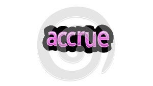 ACCRUE writing vector design on a white background