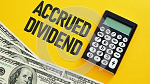 Accrued dividend and accrued interest are shown using the text photo