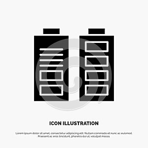 Accumulator, Battery, Power, Full solid Glyph Icon vector