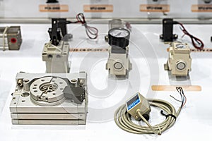 Accuracy rotary pneumatic cylinder table with various equipment e.g. digital display pressure switch gauge valve control regulator