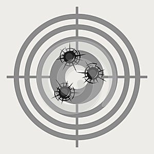 Accurate hits in a target vector illustration.