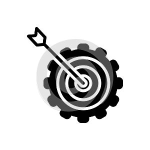Black solid icon for Accurate, mission and aim