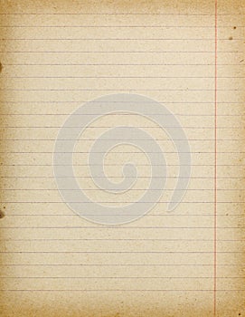 Accurate vintage lined paper empty background