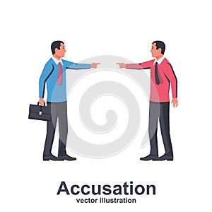 Accusation concept vector