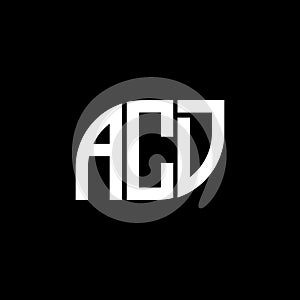 ACD letter logo design on black background.ACD creative initials letter logo concept.ACD letter design