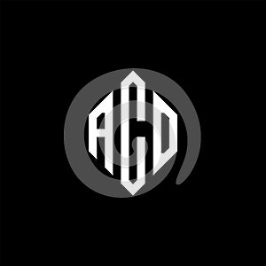 ACD Shield Abstract Monogram Letter Mark Vector Logo