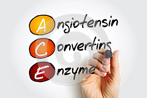 ACE Angiotensin-Converting Enzyme - central component of the reninâ€“angiotensin system, which controls blood pressure, acronym