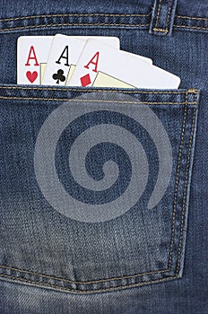 Ace card. Jeans