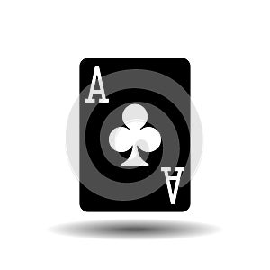 Ace of clubs vector illustration