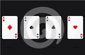 Ace gamble playing casino cards vector