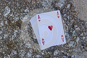 ace of heart poker card deck gamble theme