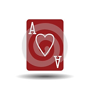 Ace of hearts vector illustration