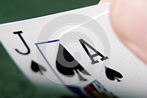 Ace and Jack of spades