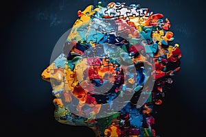 ace made of colorful puzzle pieces, representing fresh ideas and the process of finding solutions and answers.