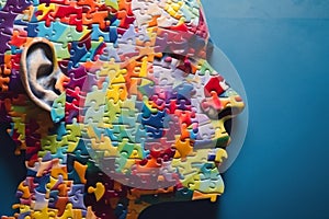 ace made of colorful puzzle pieces, representing fresh ideas and the process of finding solutions and answers.