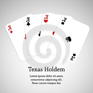 Ace Poker Cards Vector Illustration photo