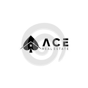 Ace Real Estate Logo Design Vector