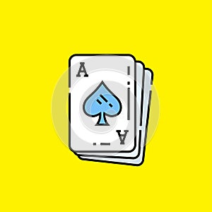 Ace of spades card icon