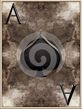 Ace of Spades Card Illustration photo