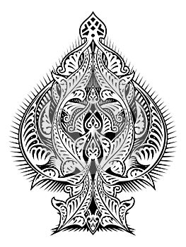 Ace of Spades Icon Shape Abstract Pattern