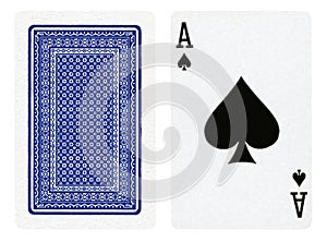 Ace of spades - playing cards isolated