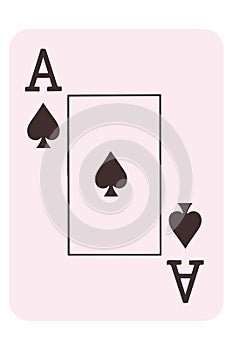 Ace of spades poker card vector illustration