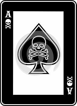 Ace of spades with skull