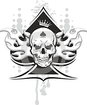 Ace of spades skull