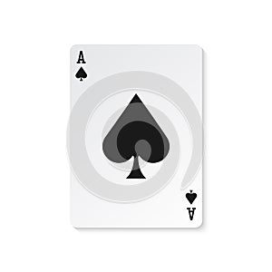 Ace of spades vector illustration photo