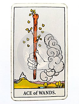 Ace of Wands Tarot Card Initiative Creative Inspirational Drive, Ambition, Adventure, Excitemen