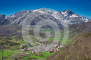 Acebedo village, MontaÃ±a de RiaÃ±o y Mampodre Regional Park, Leon province, Spain photo