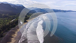 Aceh's west coast riting beach