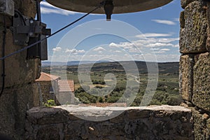 Aceituna fields view from bell tower. Extremadura, Spain photo